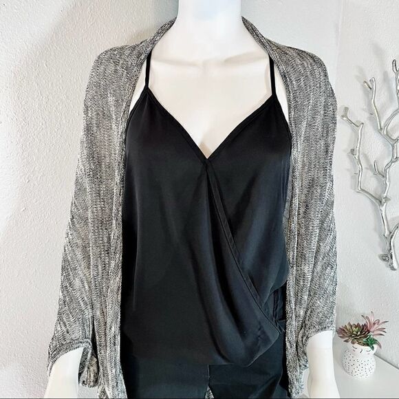 Forever 21 Heathered Open Front 3/4 Sleeve Cardigan - Picture 2 of 8